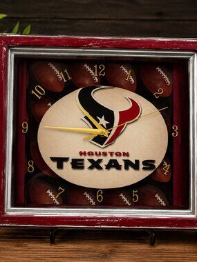 Houston Game Day Handcrafted Wall Clock